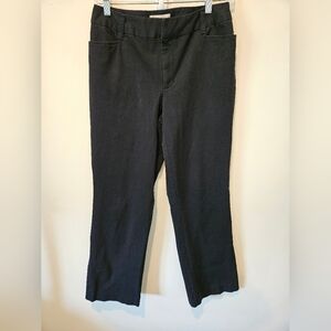 ST JOHN'S BAY WOMEN'S BLACK STRETCH FLARED PANTS SIZE 10